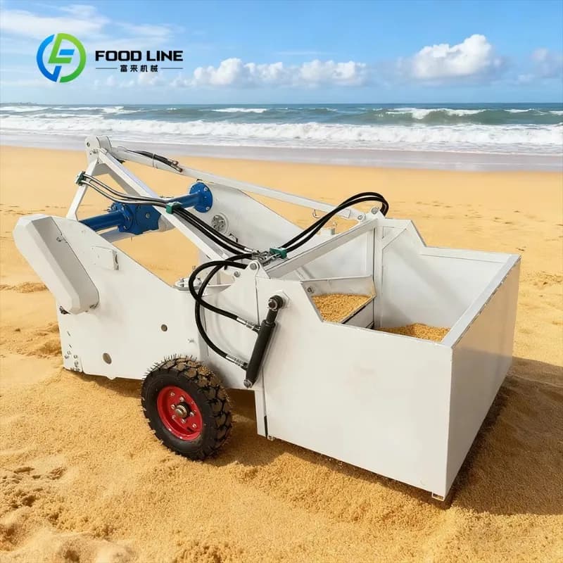 Robot de nettoyage de plage solaire haute performance, machine de nettoyage de plage à conducteur ma