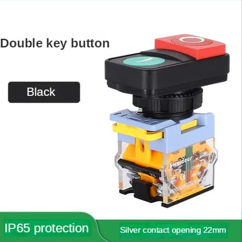 LED 220V 12V Double interrupteur 1NO1NC bouton poussoir 22MM ON OFF START STOP interrupteur interrup