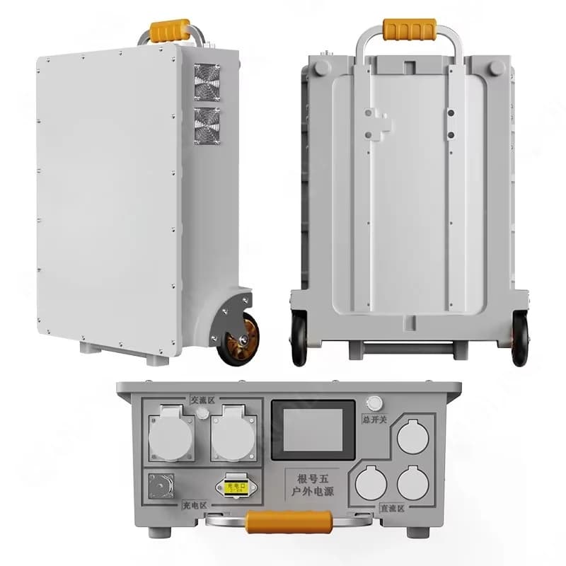 Générateur solaire portable personnalisé de 3000 W, design roulant, station d'énergie pour le campin