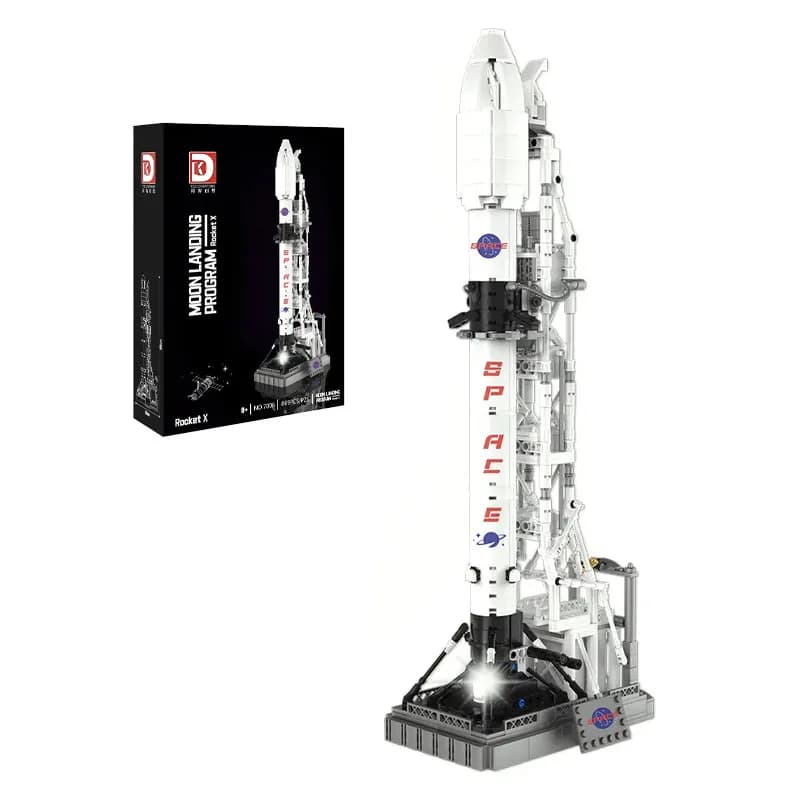 Programme d'atterrissage de lune Expert créatif, ensembles de construction de fusée spatiale X, bloc