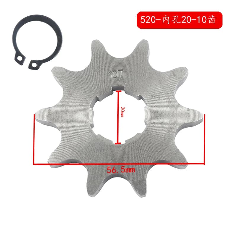 Pignon de moteur avant de moto 520 20MM 10-20T, pour Honda Lifan ZongShen YCF 50-250CC ATV Quad Dirt