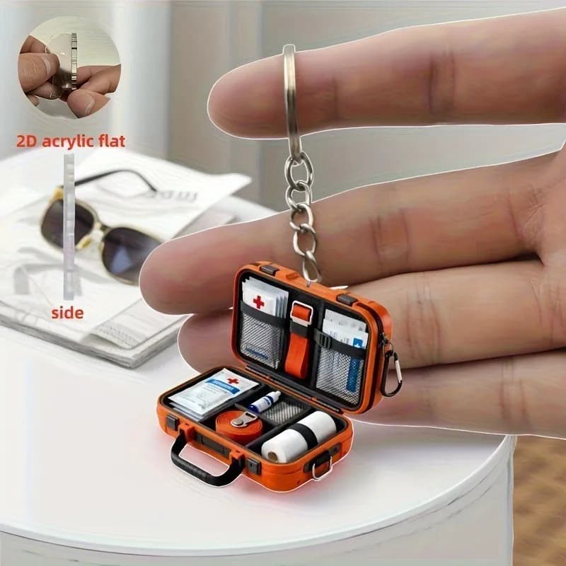 Porte-clés de premiers secours miniature, pendentif médical 3D, breloque docteur/infirmière, cadeau 