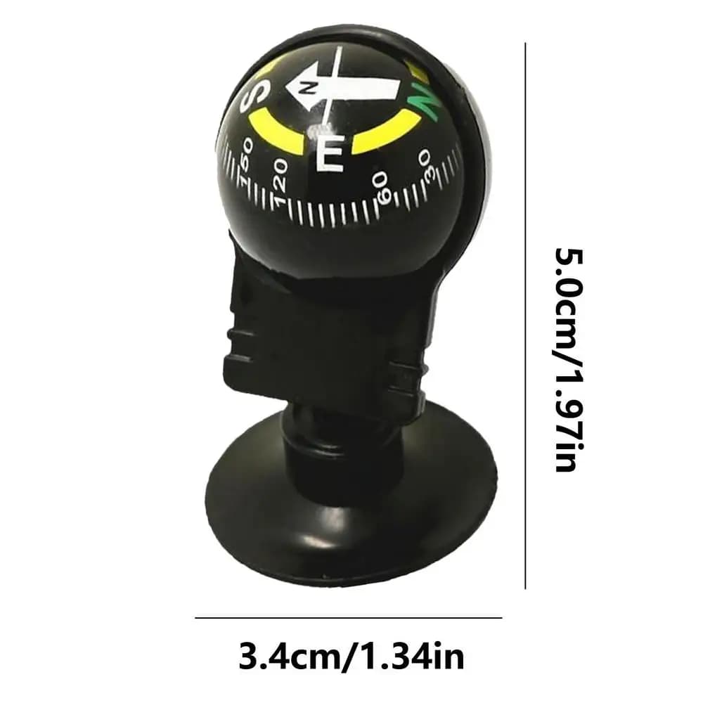 Boussole de voiture réglable, Boule automobile, Monté sur tableau Prada, Accessoires intérieurs auto