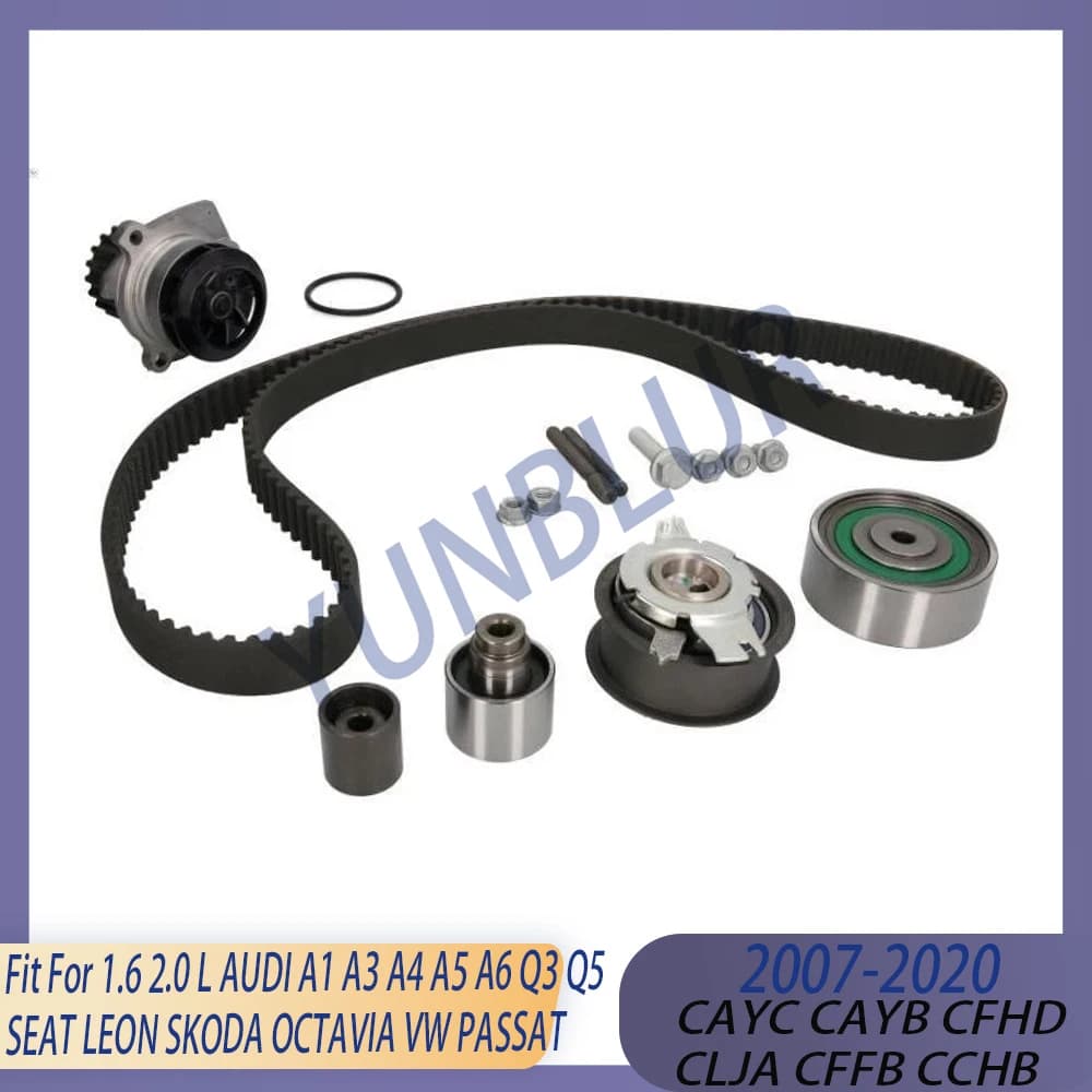 Kit de pompe à eau et de courroie de tendeur de distribution pour moteur, adapté à 1.6 2.0 L Diesel 