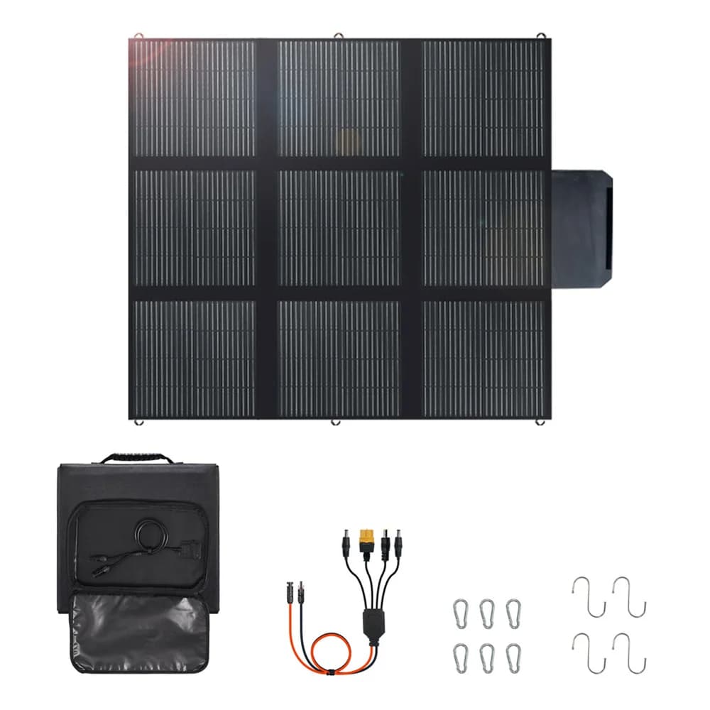 Panneau solaire portable monocristallin 300W 12V pliable pour le camping, la charge de batterie, les