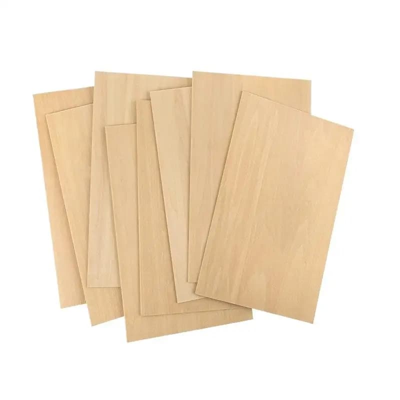 Plaques de bois 15x10cm en tilleul, 2mm d'épaisseur, non finies, pour artisanat et modélisme, projet