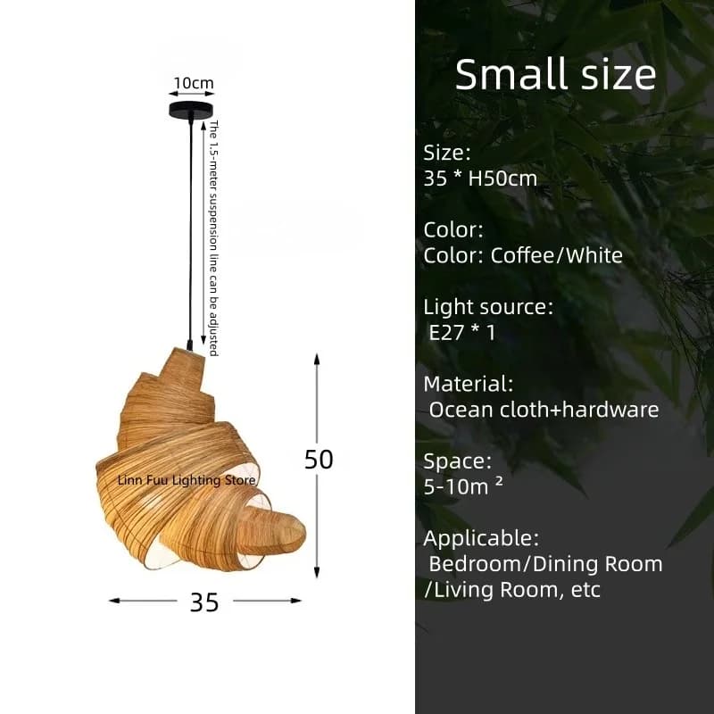 Luminaires suspendus créatifs en forme de coquille, design simple, LED, lampes artisanales tricotées