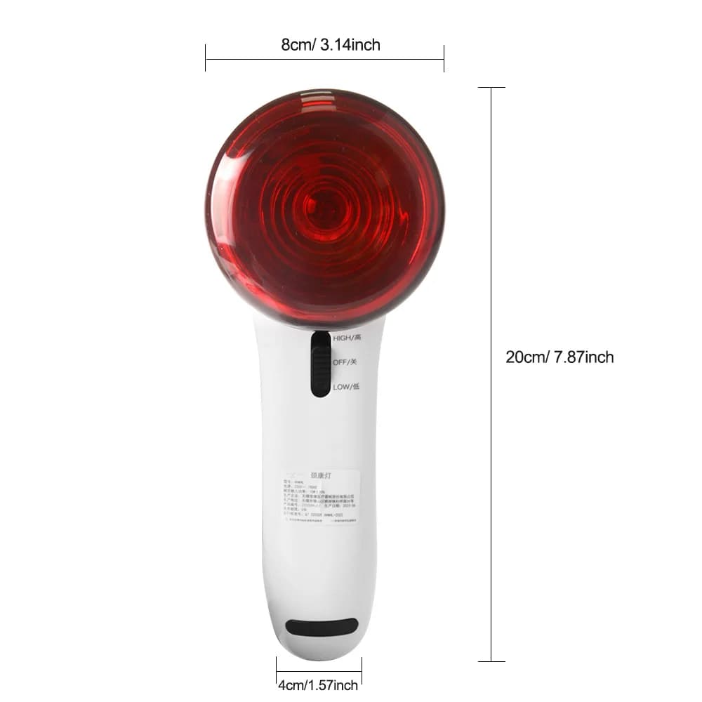 Baguette chauffante infrarouge Portable pour thérapie à la lumière rouge, lampe chauffante portative