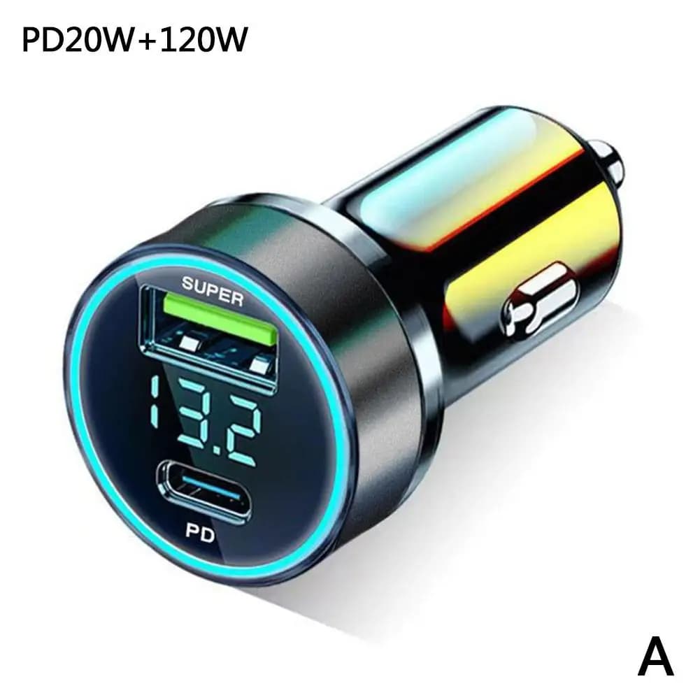 Chargeur de voiture rapide pour touristes, USB Type C, charge rapide pour iPhone 13 Pro, 12-24V, 120