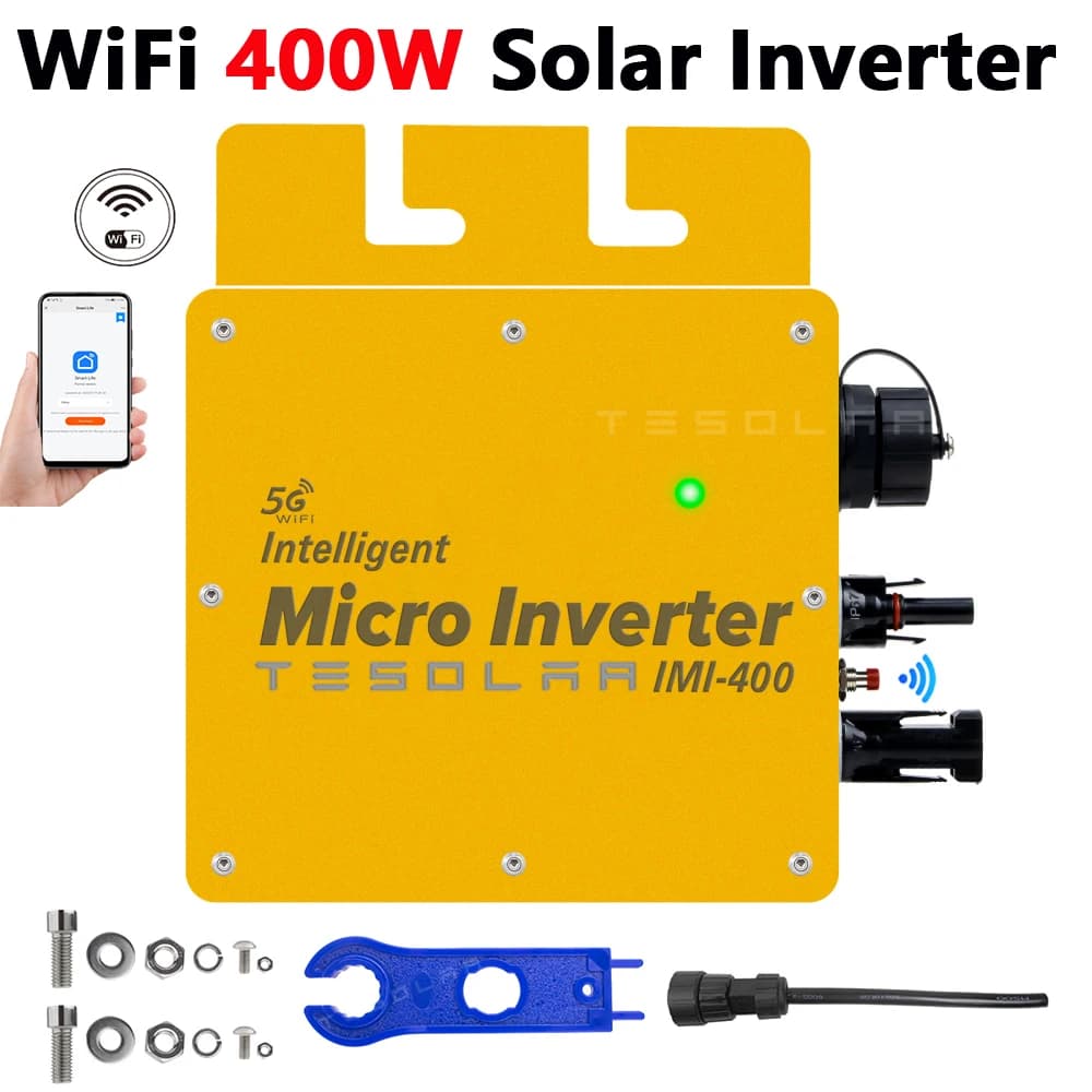 Micro-onduleur solaire MPPT Grid aught, 400W, 220V, 22-50VDC, onde sinusoïdale pure, micro-Sicile av