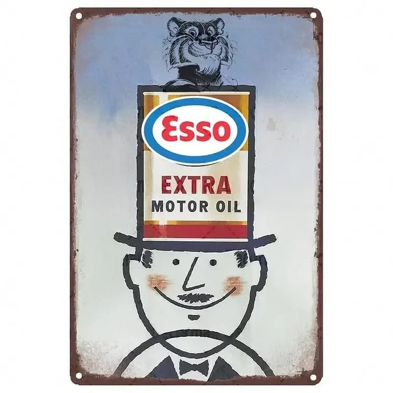 Gaso signes classique ESSO moteur huile étain signe Vintage plaque métallique signes décoration mura