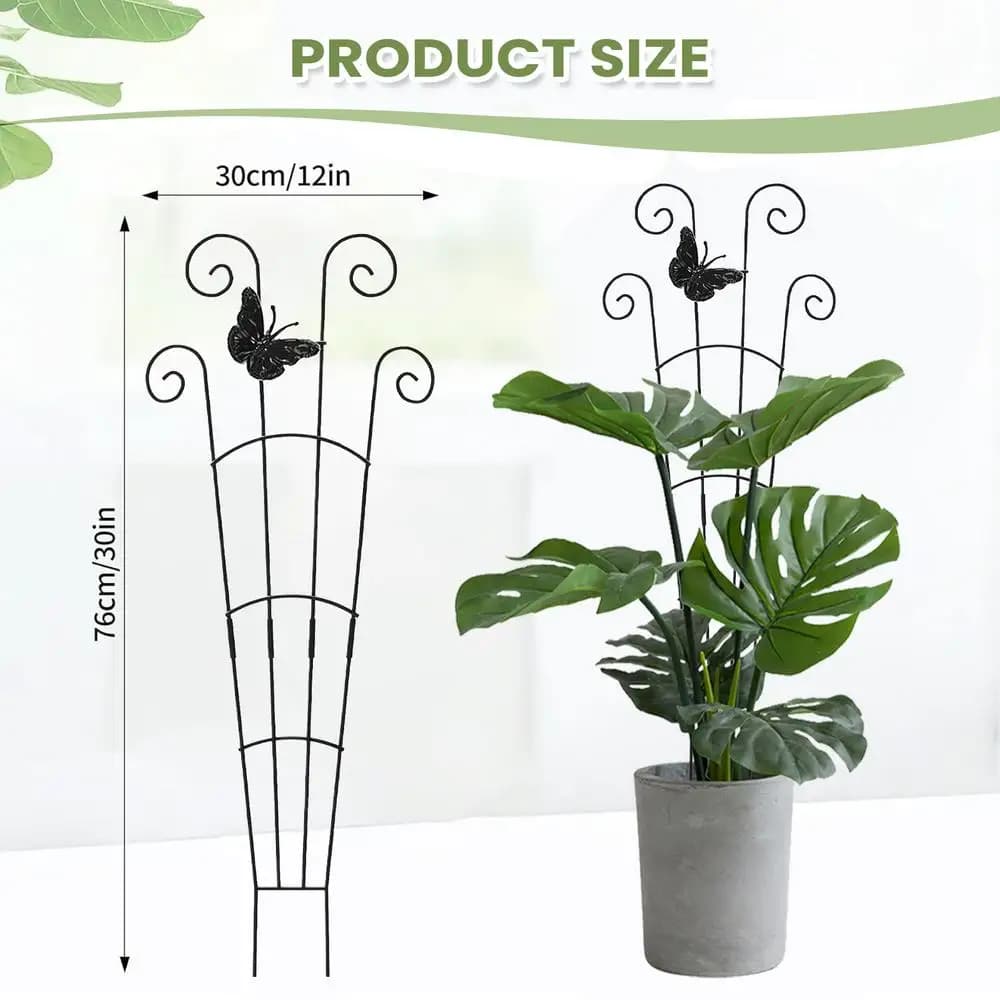 Treillis de plantes en métal 76x30cm, treillis de jardin extérieur pour grimper des Roses, tomates, 
