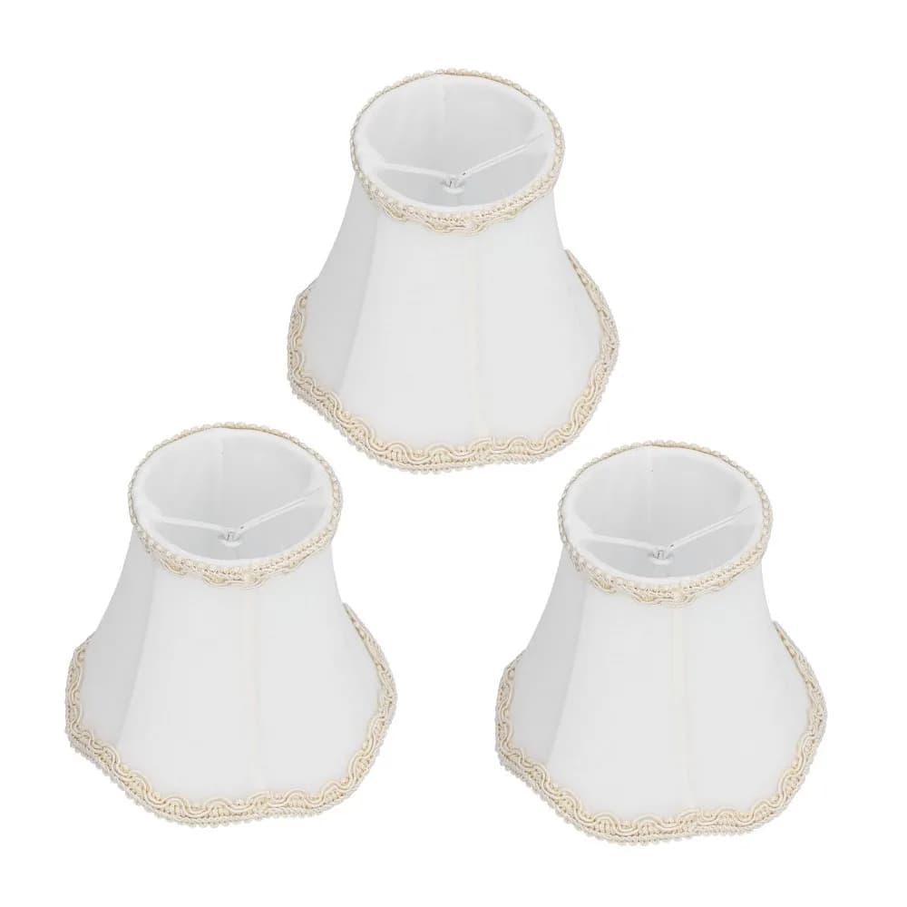 Abat-jour en tissu simple à clipser, 3 pièces, hauteur de 4.7 pouces, petit abat-jour pour lampe mur