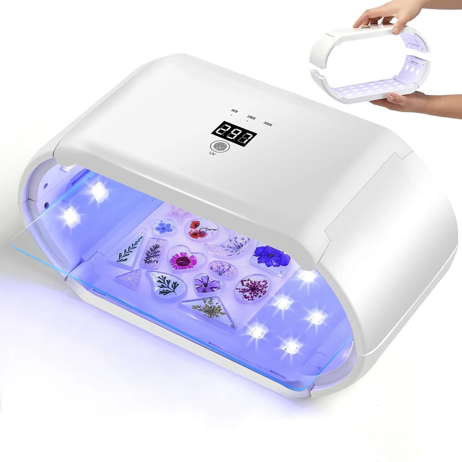 Lumière portative pliable en résine UV 48W, irradiation double face |   Lampe à polymérisation rapid