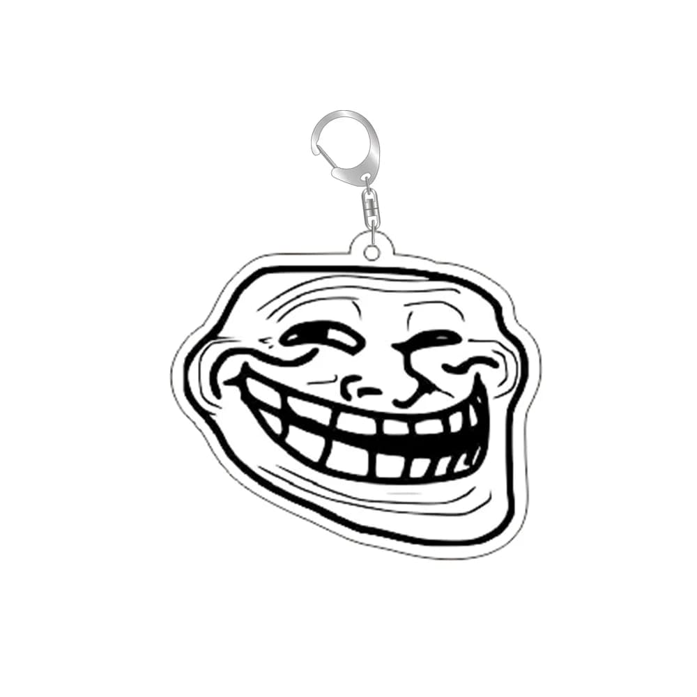 Porte-clés TrollFace drôle pour sac d'accessoires NoMeGusta Rage Face ForeverAlone pendentif porte-c