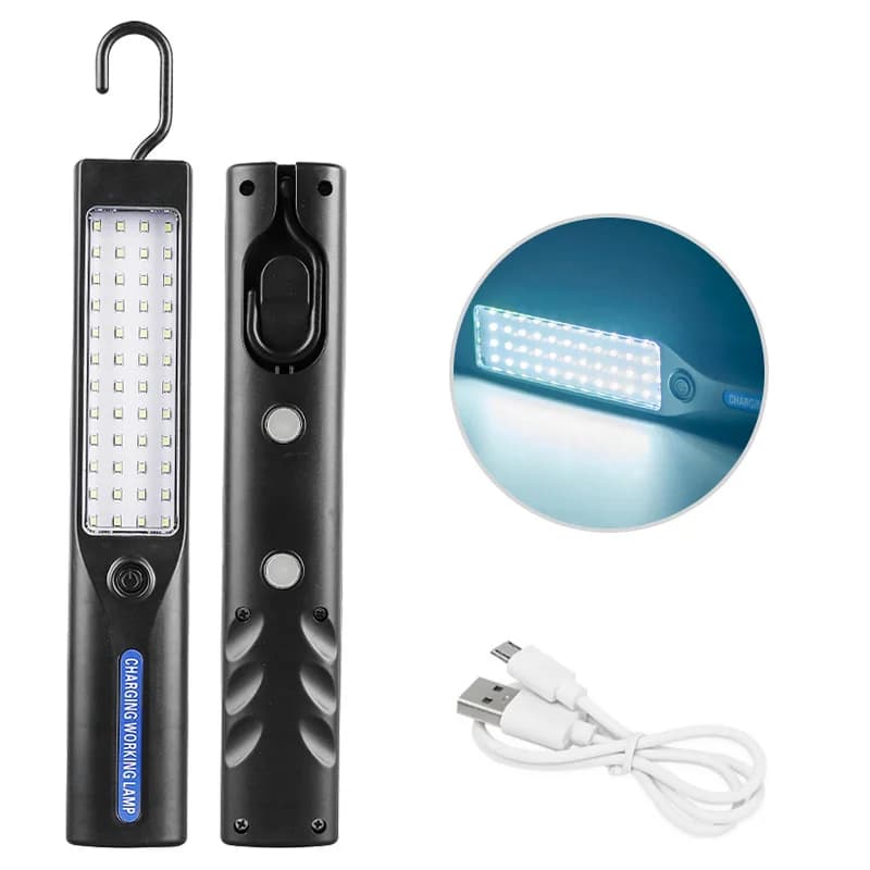 Lampe de poche LED lampe de travail USB Rechargeable magnétique lampe de travail d'urgence suspendue