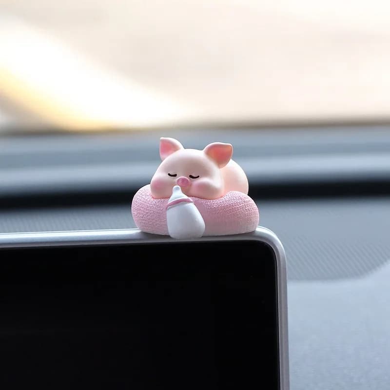 Accessoires de voiture mignons, ornement Animal drôle Kawaii, écran de contrôle Central automatique,