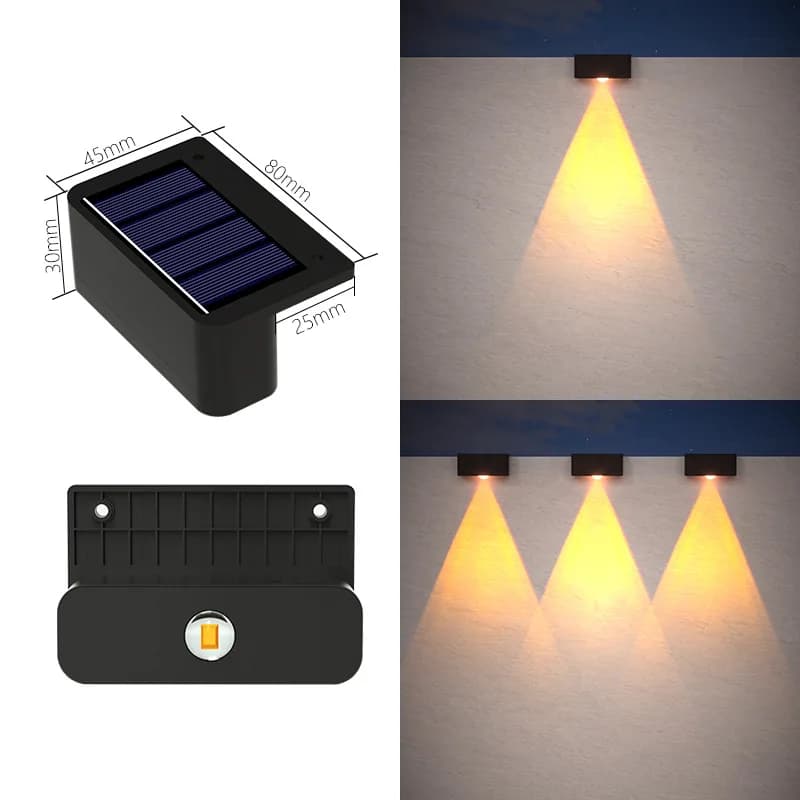 Lanterne solaire Datura, lampe murale, éclairage extérieur pour jardin, patio, allée, décorations po