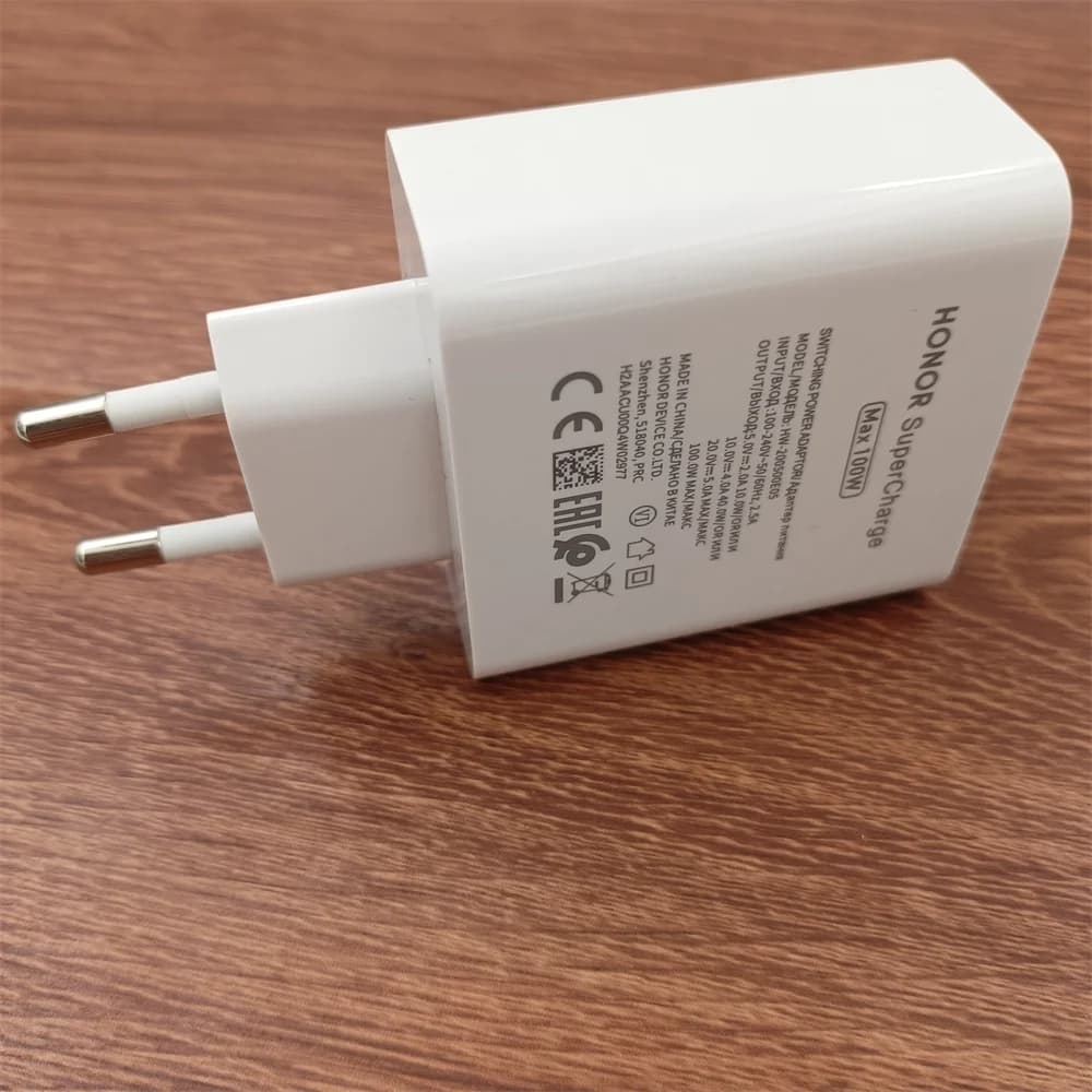 Chargeur Original pour Honor 100W, charge Super rapide, adaptateur mural ue, câble USB Type C 6A pou