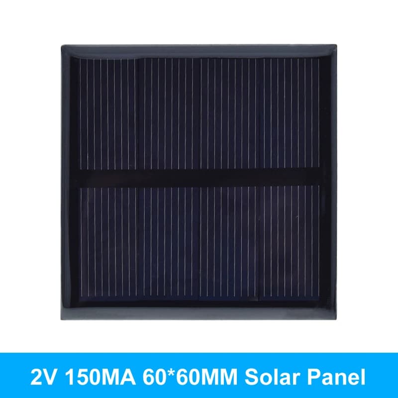 TZT 1/5 pièces cellule solaire 2V 150mA 0.3W 60*60MM système solaire bricolage pour batterie télépho