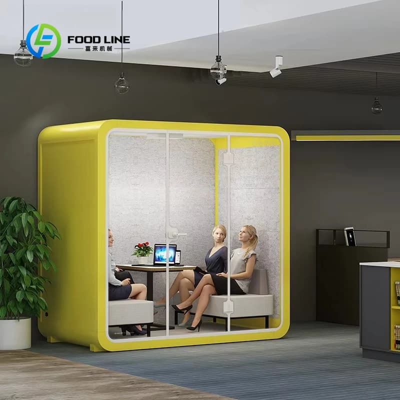 Panneaux acoustiques modernes pour bureau – Cabine mobile insonorisée pour diffusion en direct, réun