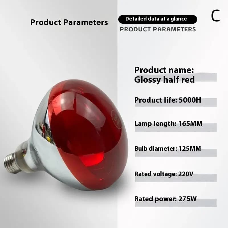 Ampoule de physiothérapie infrarouge 275W, thérapie chauffante, lampe rouge pour le corps, les doule