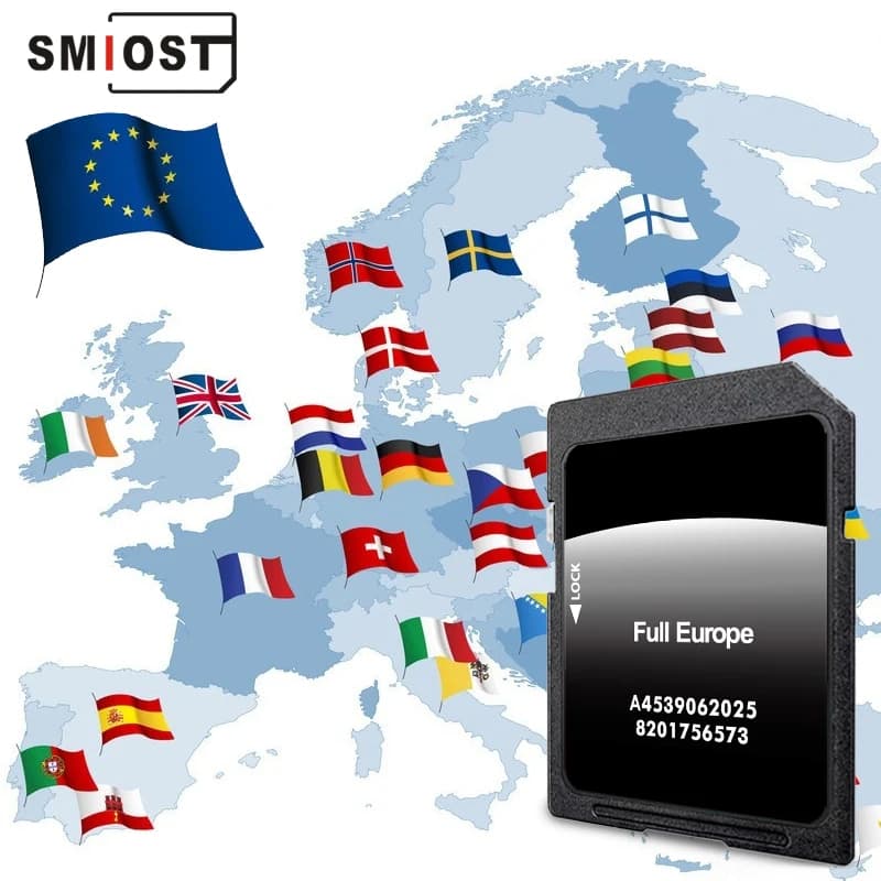 SMIOST Nouvelle version des cartes 2025 pour Smart 453 avec navigation Cool & Media, mise à jour com