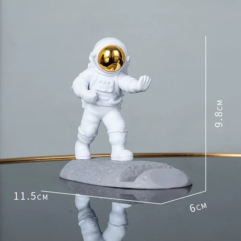 Support de téléphone portable astronaute, sculpture de spationaute, décoration de bureau, support de