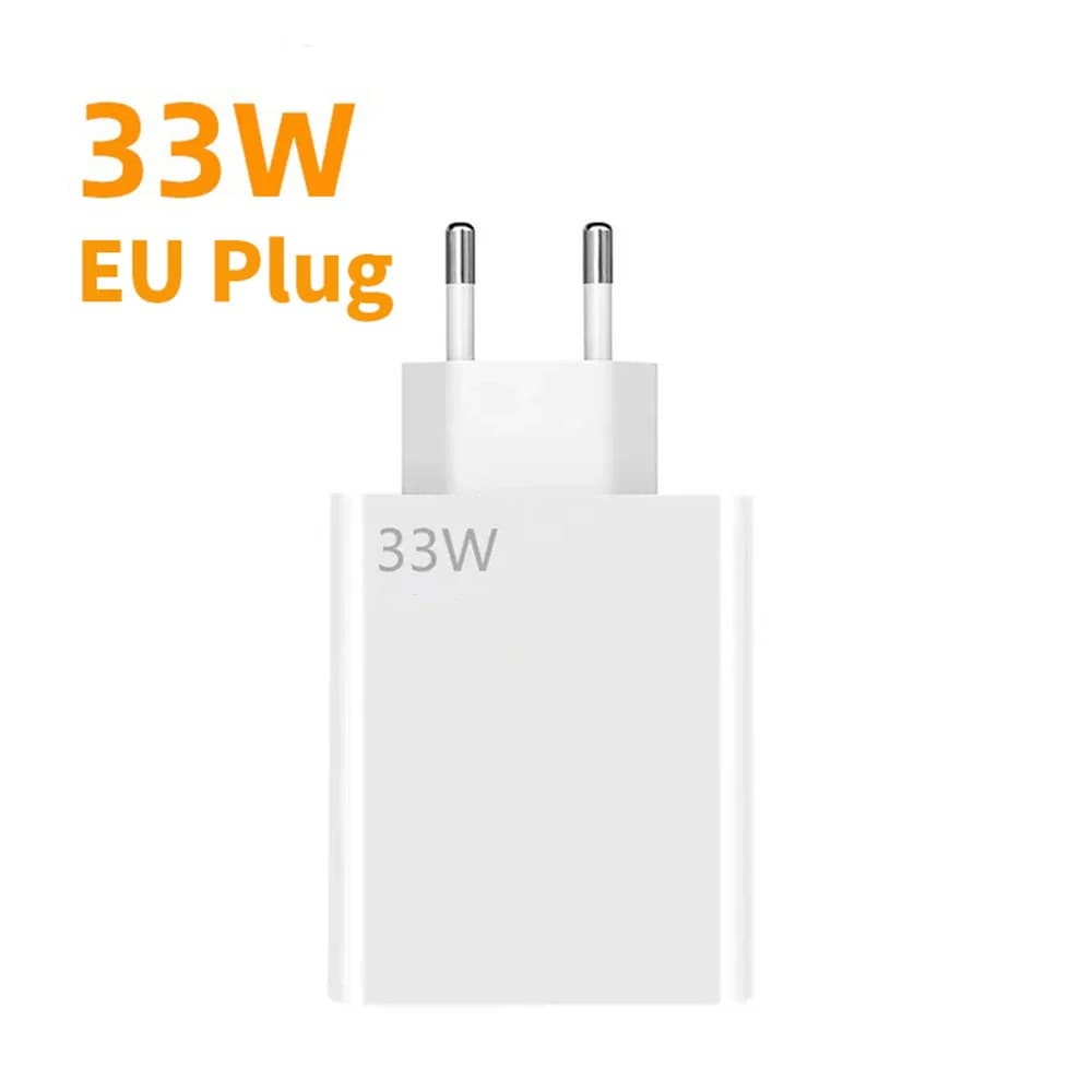 Chargeur rapide USB 33W, adaptateur d'alimentation pour téléphone portable, pour Xiaomi Redmi Note 1
