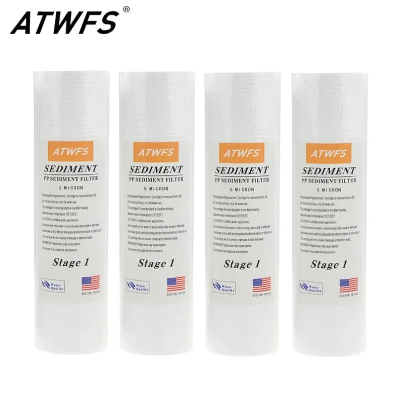 Filtre purificateur d'eau 5 microns 4 x 10 pouces, filtre à sédiments PPF, cartouche filtrante pour 