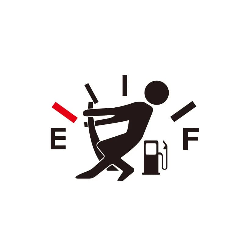 Autocollants de voiture amusants, 1 pièce, décalcomanies à haute consommation de gaz, autocollants v