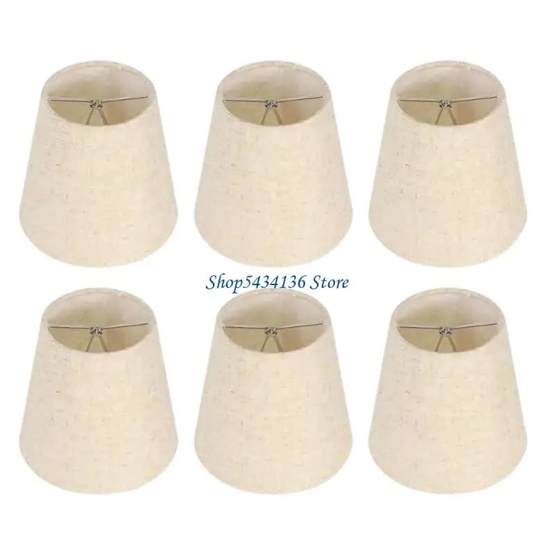 6 pièces de luminaires suspendus modernes de style industriel, installation facile, texture en tissu