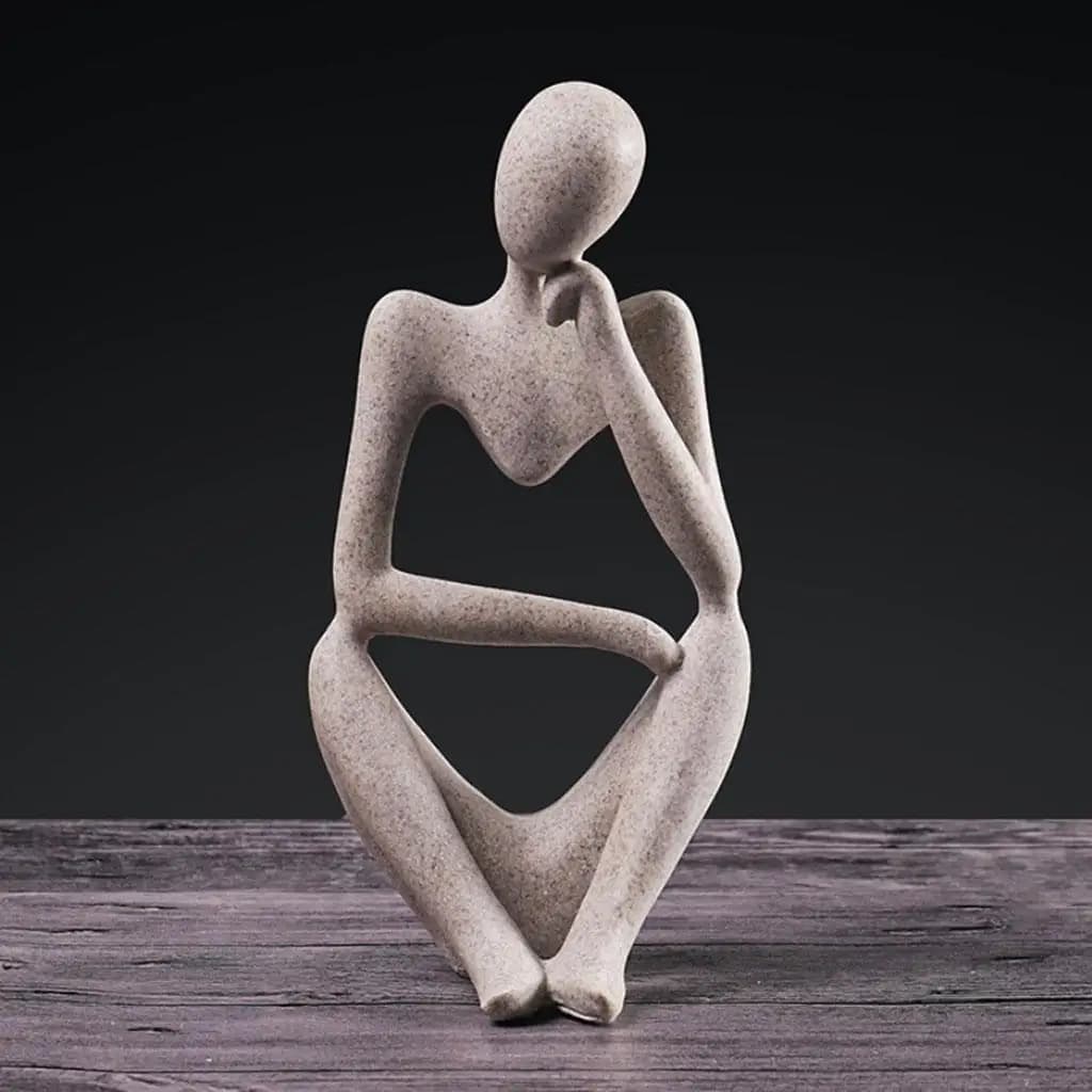 Statue de penseur abstrait nordique, Figurine en résine, décoration de bureau et de maison, Sculptur
