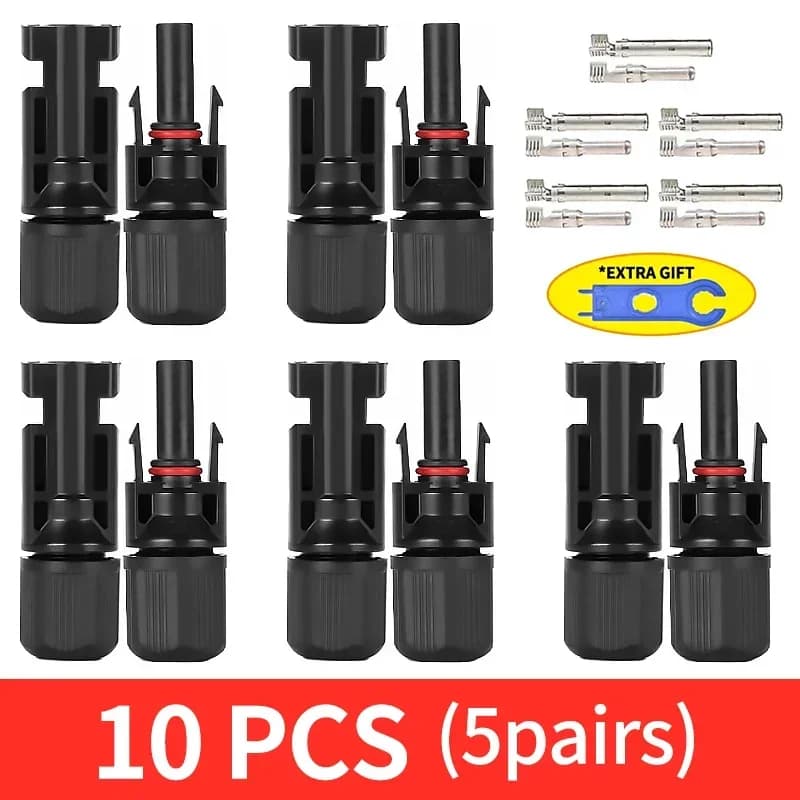 Kit de connecteurs de panneaux solaires 600/400/200/100/10 pièces, prise PV 1000V DC 30A, pour câble