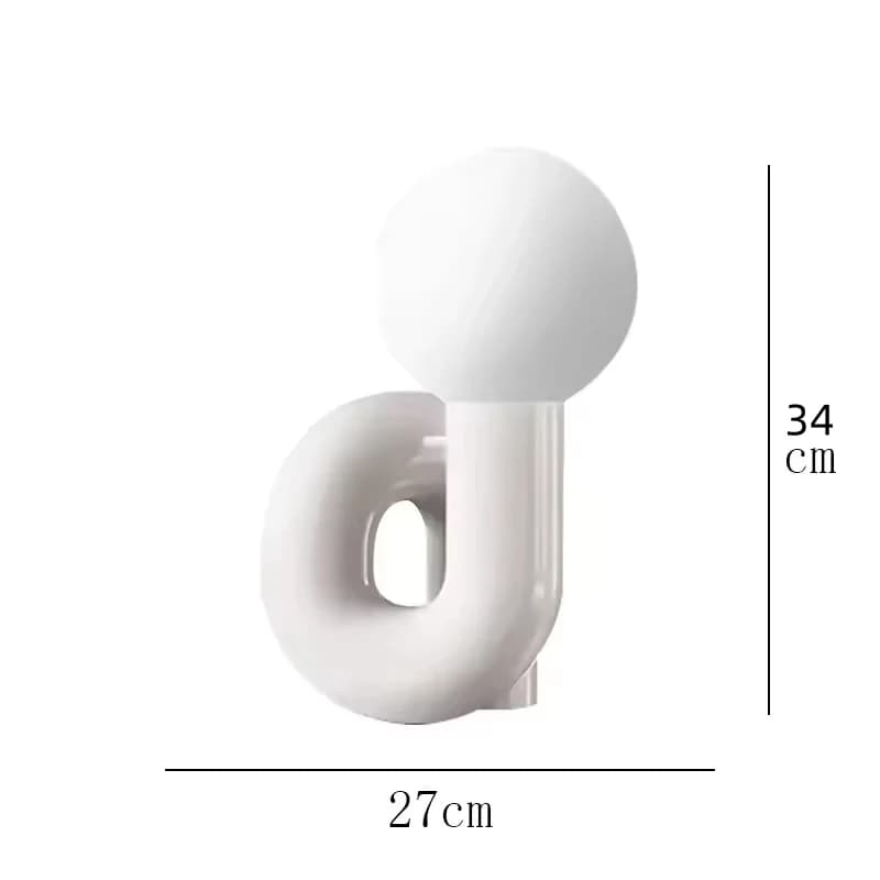 Lampe de table LED en résine pour chambre à coucher, lampe de bureau, salon, design italien