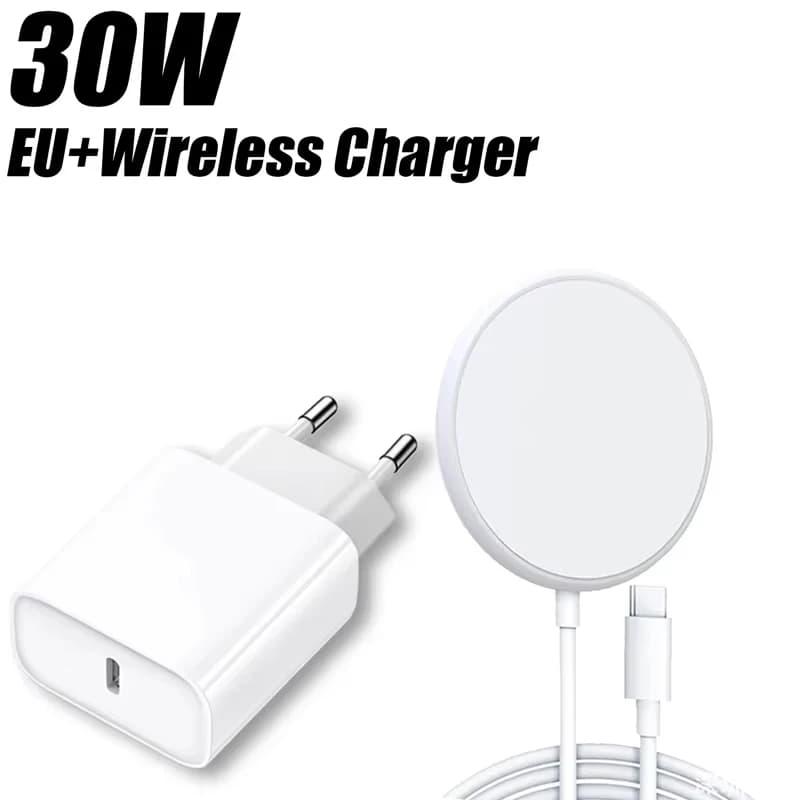 Chargeur rapide 30W pour APPLE iPhone 17 16 15 14 13 12 11 Pro Max Plus, chargeur magnétique sans fi