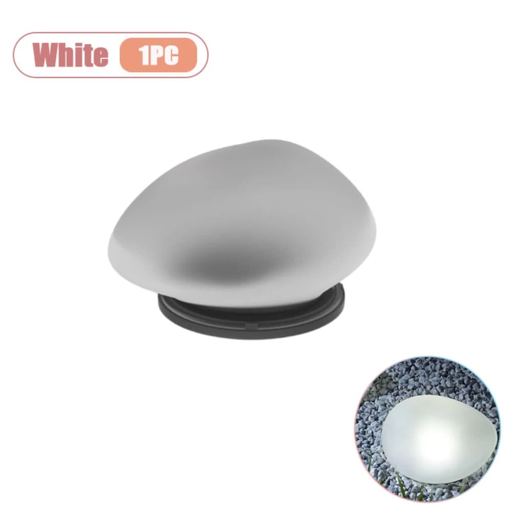 Lampe solaire LED d'extérieur pour jardin, imitation galet, lumière de pelouse semi-encastrée pour a