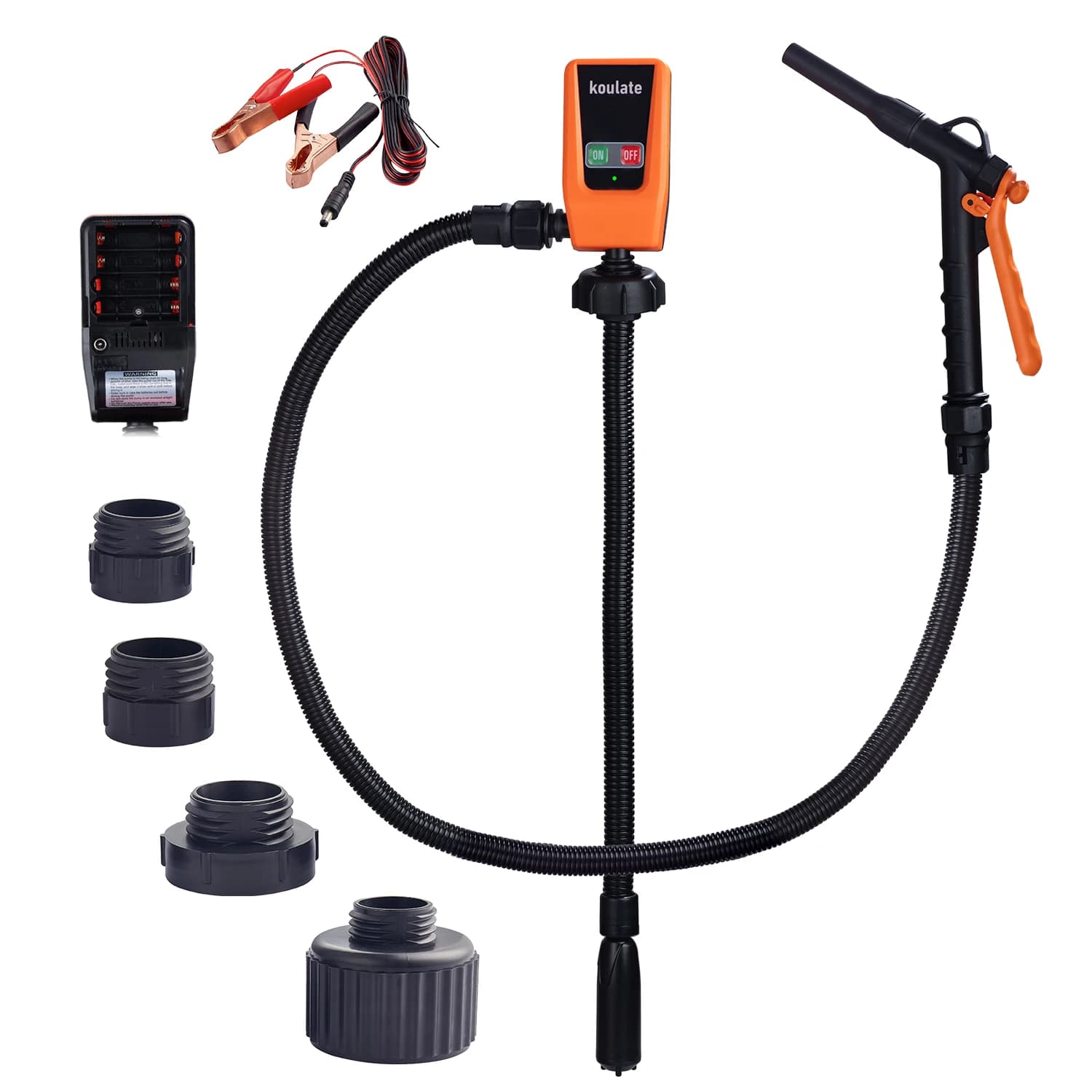 Pompe de transfert de carburant avec capteur d'arrêt automatique et adaptateur de 4 réservoirs, pomp