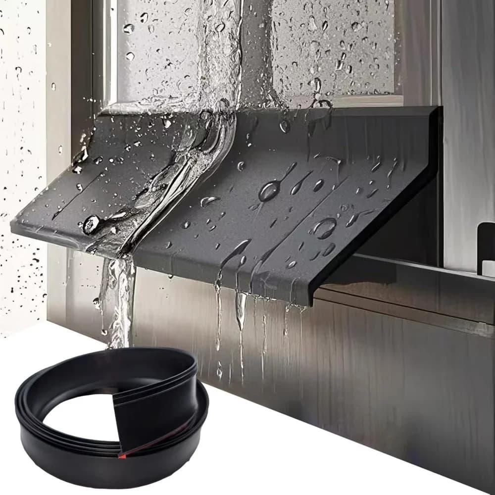 1 pièce Barrière d'eau pour fenêtre coulissante, déflecteur de pluie extérieur pour porte, déflecteu
