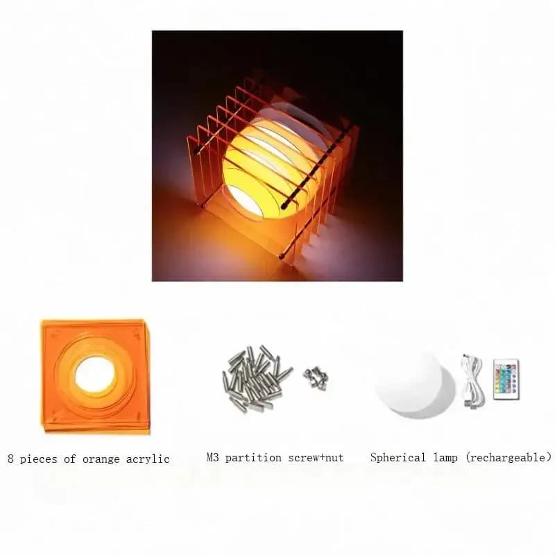 Lampe lunaire en acrylique à mille couches, bricolage, décoration de bureau, lumière d'ambiance susp