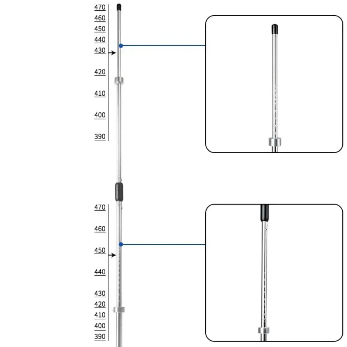 Antenne de Station de Base Mobile Amateur antennes de terre verticales GMRS réglables connecteur VHF
