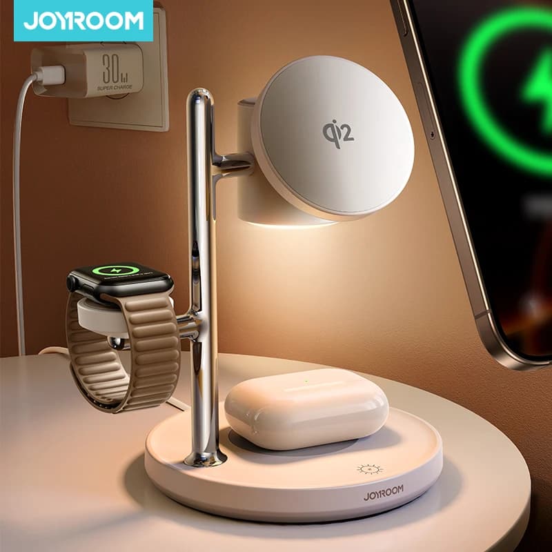 Joyroom Qi2 Station de charge magnétique pour Apple chargeur sans fil rapide pour iPhone 17 16 15 Pr