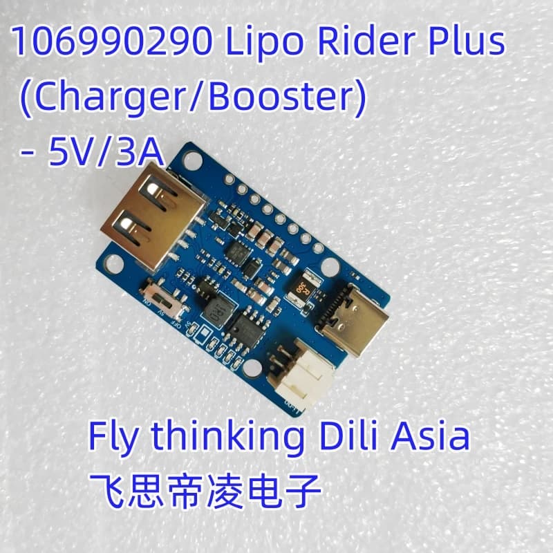 Chargeur Lipo Rider Plus 106990290 5V / 2.4A USB Type C, module de carte à charge rapide