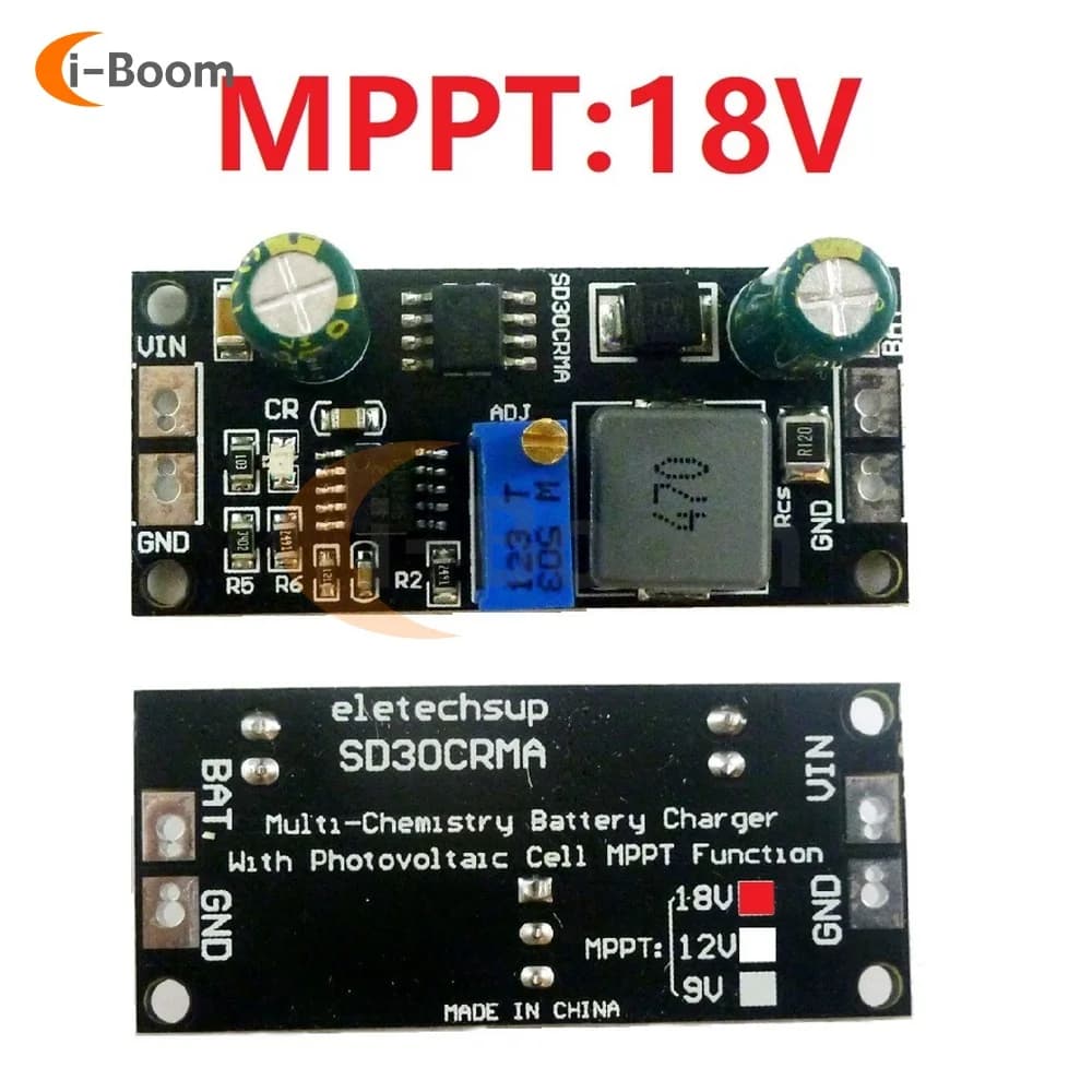 Carte contrôleur de charge solaire MPPT l'autorisation, module de chargeur de batterie lithium-ion t