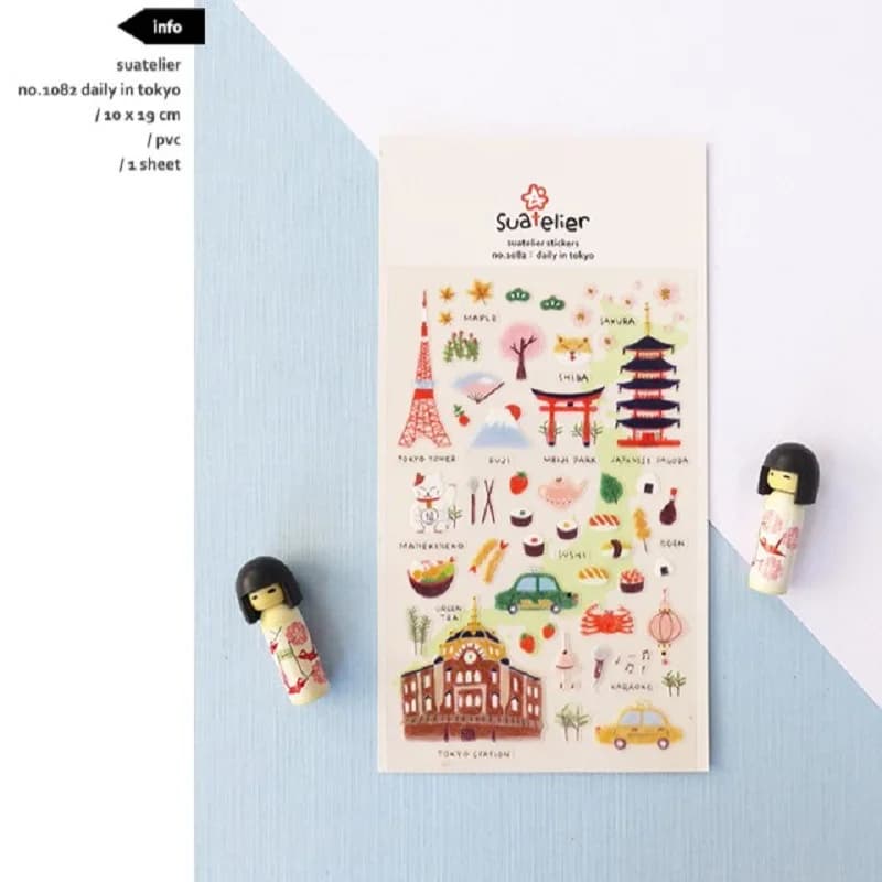 Importation coréenne Suatelier voyage quotidien en Tokyo autocollants Scrapbooking bricolage Journal