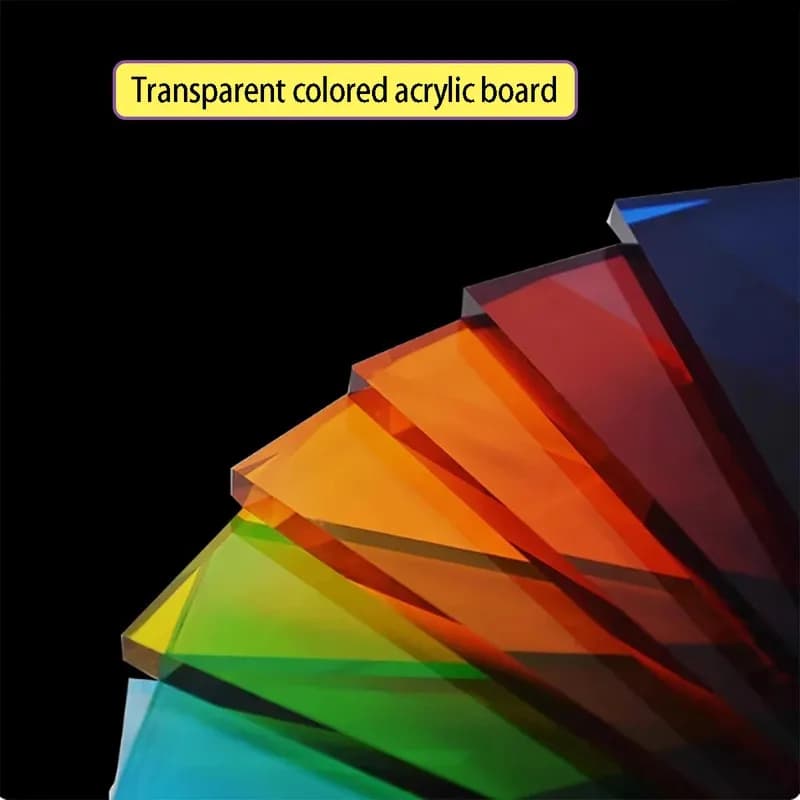 Panneau acrylique translucide coloré de 3 à 10 mm d'épaisseur, matériau de décoration DIY, 100x100, 