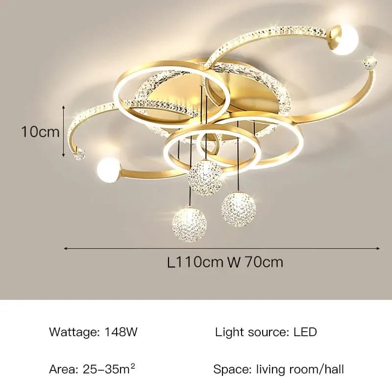 Lumière moderne luxe chambre principale suspension lampe LED créatif Restaurant lampe Villa chambre 