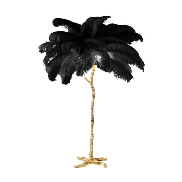 Lampadaire LED nordique en plumes d'autruche, design moderne et luxueux, luminaire décoratif d'intér