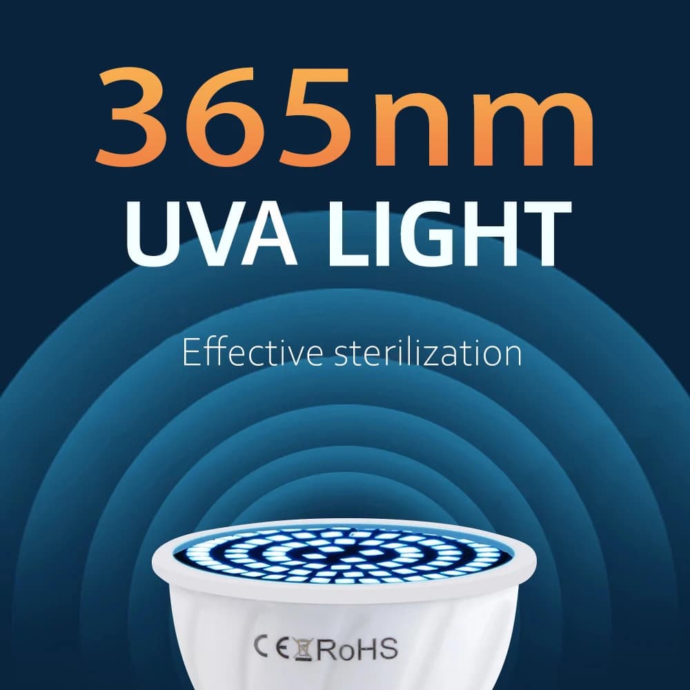 Ampoule germicide UVA E27 110V 220V SMD2835 LED, lumière UV stérilisante, 48 60 80 LED, ampoule de d