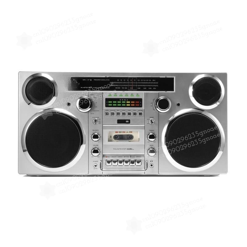 Radio FM vintage style ancien avec Bluetooth, enregistreur audio sans fil et lecteur CD